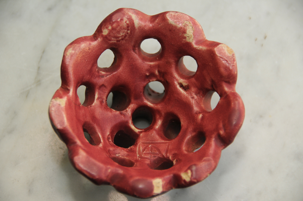 Van Briggle pottery flower frog