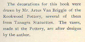 Cover page from 1898 book illustrated by Artus Van Briggle