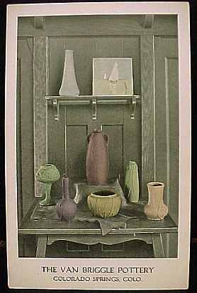 1914 promotional postcard from Van Briggle Pottery