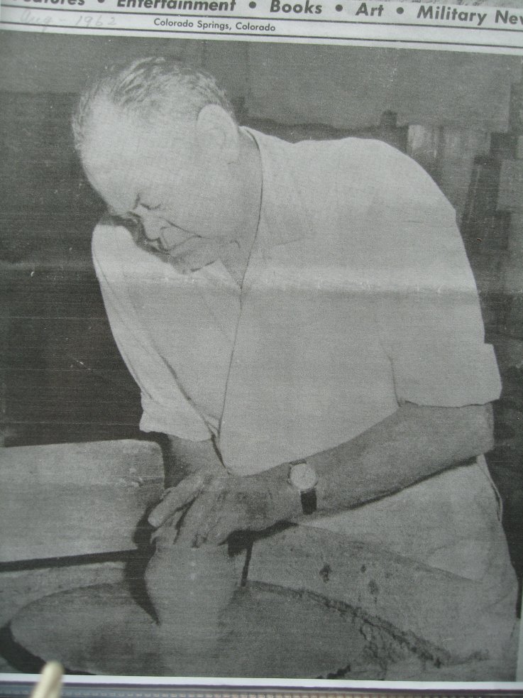 Otis Wills at the demonstration wheel