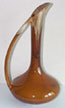 Honey Gold gloss brown ewer with white drip at the neck, the glaze that preceded the brown and dark brown gloss line