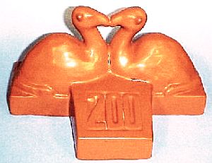 Van Briggle kissing camels novelty, early 1980s