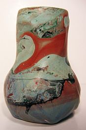 Rare swirl glaze Van Briggle vase, 1930s
